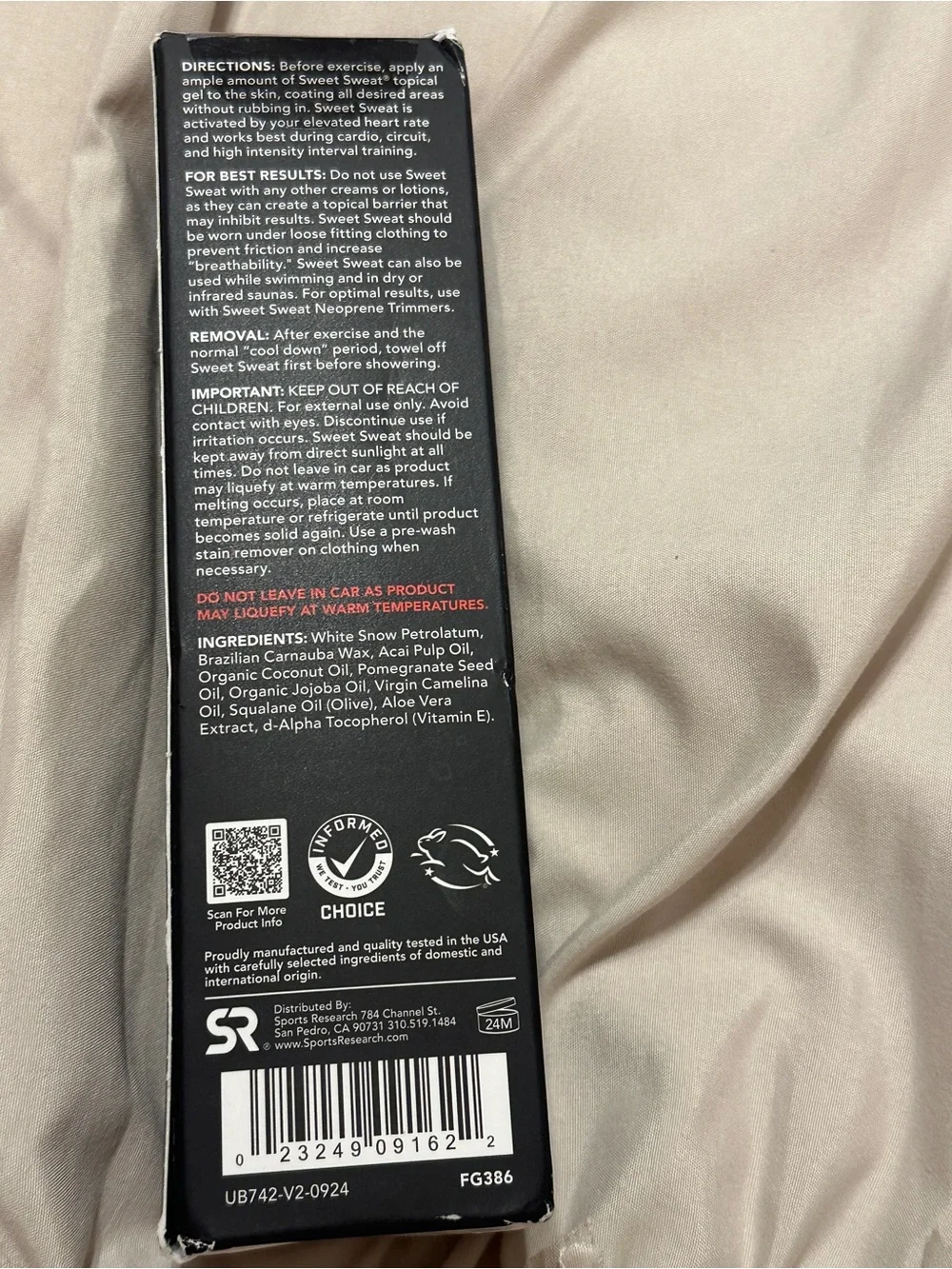 Sweet Sweat Workout Enhancer Unscented 6.4 oz New Sealed